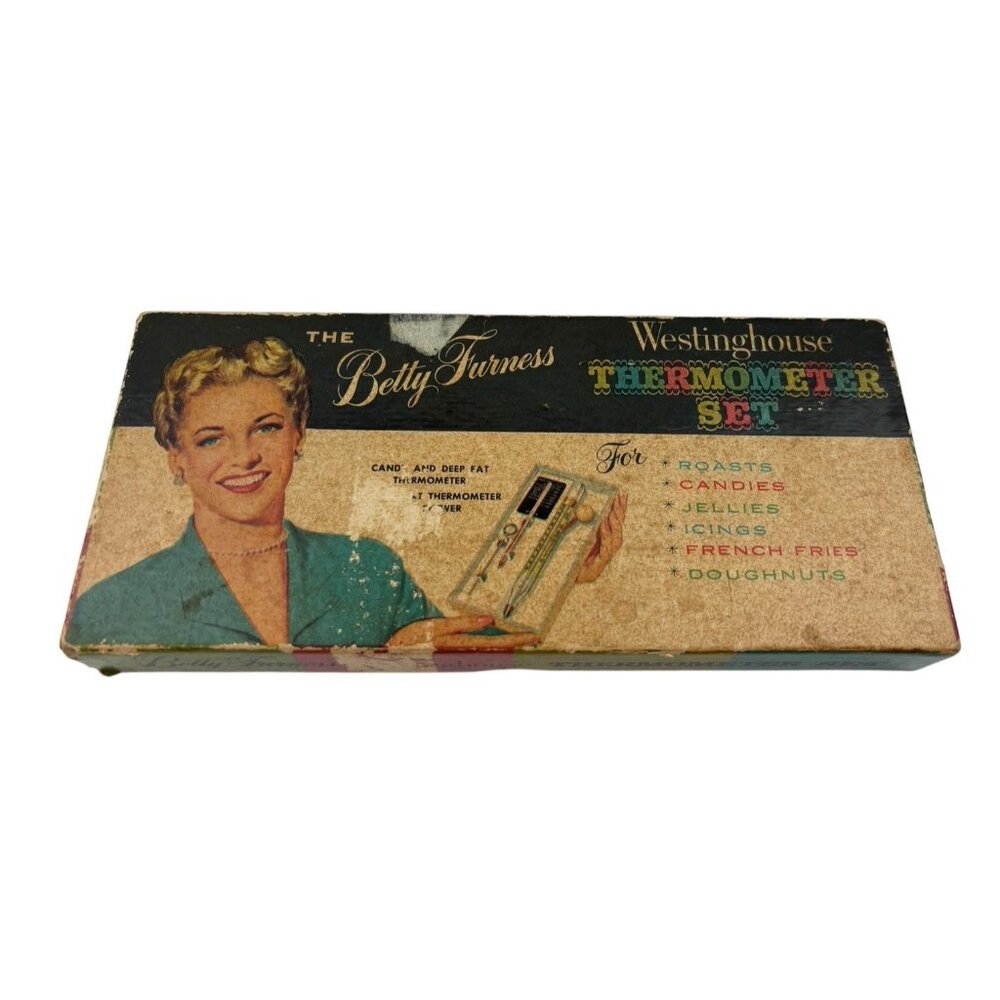 *The Betty Furness Westinghouse Thermometer Set Complete Mid Century Vtg Kitchen